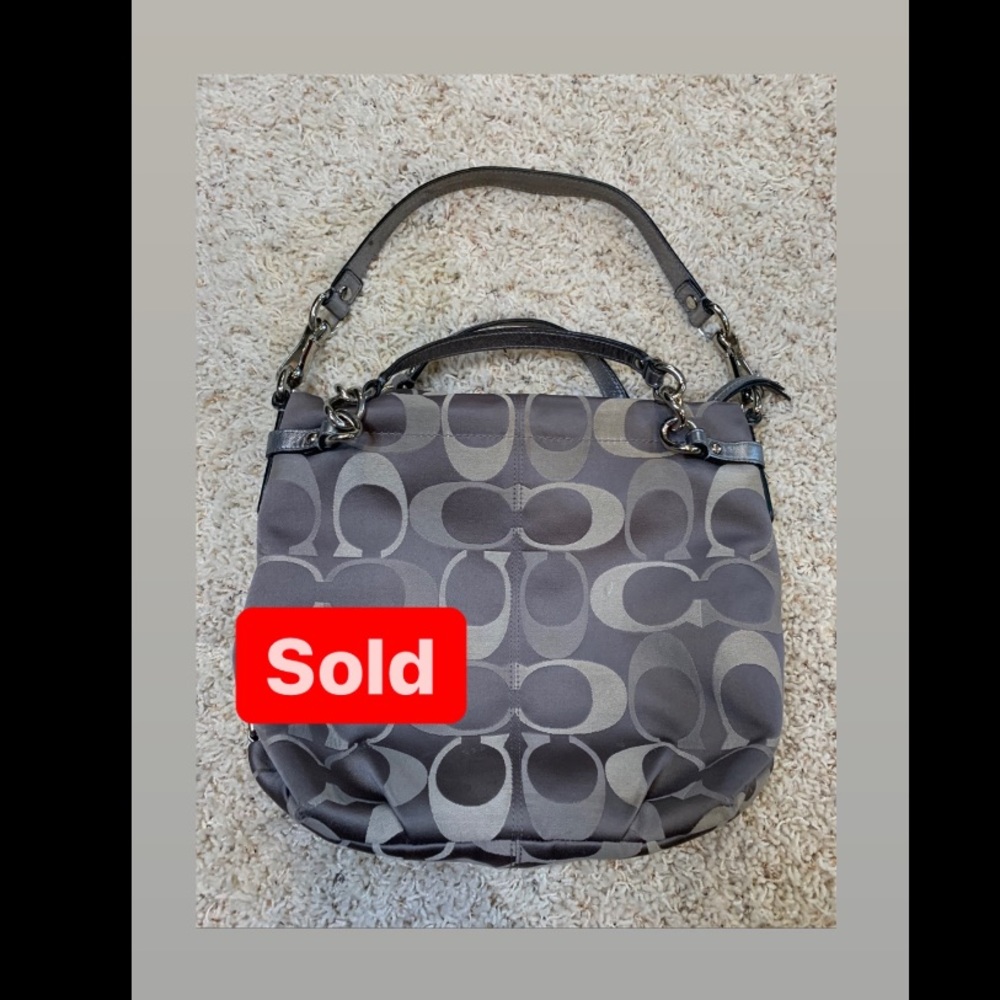 SOLD: Silver Coach Purse